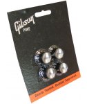 Gibson Top Hat Knobs Black w/Silver Metal Insert 4 szt. MK010 - gałki