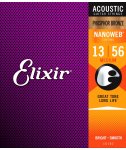 Elixir 16102 NanoWeb Phosphor Bronze Medium 13-56 struny akustyczne